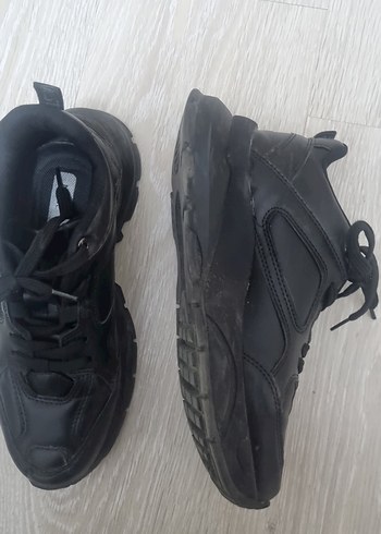 39 Beden Nine West Siyah Kadın Spor Ayakkabı Dolgu Topuklu