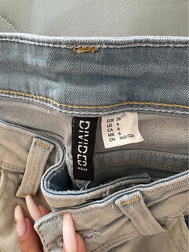 38 Beden mavi Renk H&M ispanyol paça jean