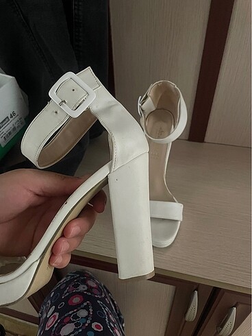 40 Beden beyaz Renk Topuklu ayakkabı 10-12 cm