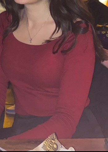 Bordo Uzun Kollu Kadın Bluz