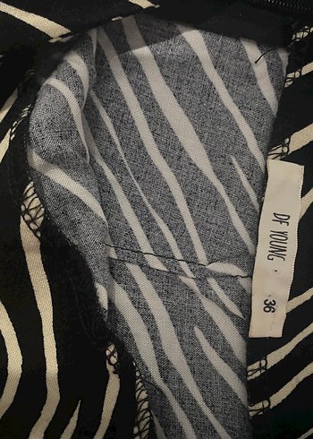 36 Beden Zebra Desenli etek