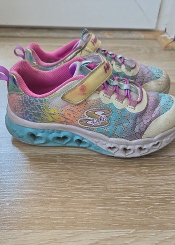 34 Beden çeşitli Renk Skechers Kız Çocuk Çok Renkli Bağcıksız Spor Ayakkabı
