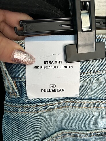 34 Beden mavi Renk Pull&Bear orta bel straight fit pantolon