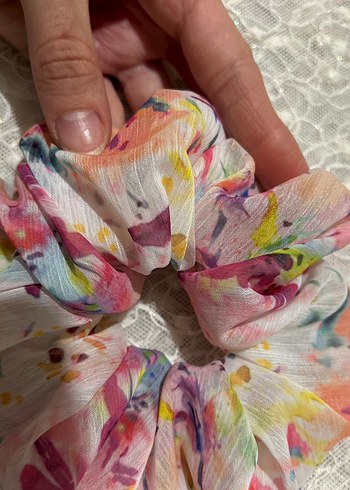 Renkli Fırfırlı Bohem Kadın Saç Tokası - Görsel 2