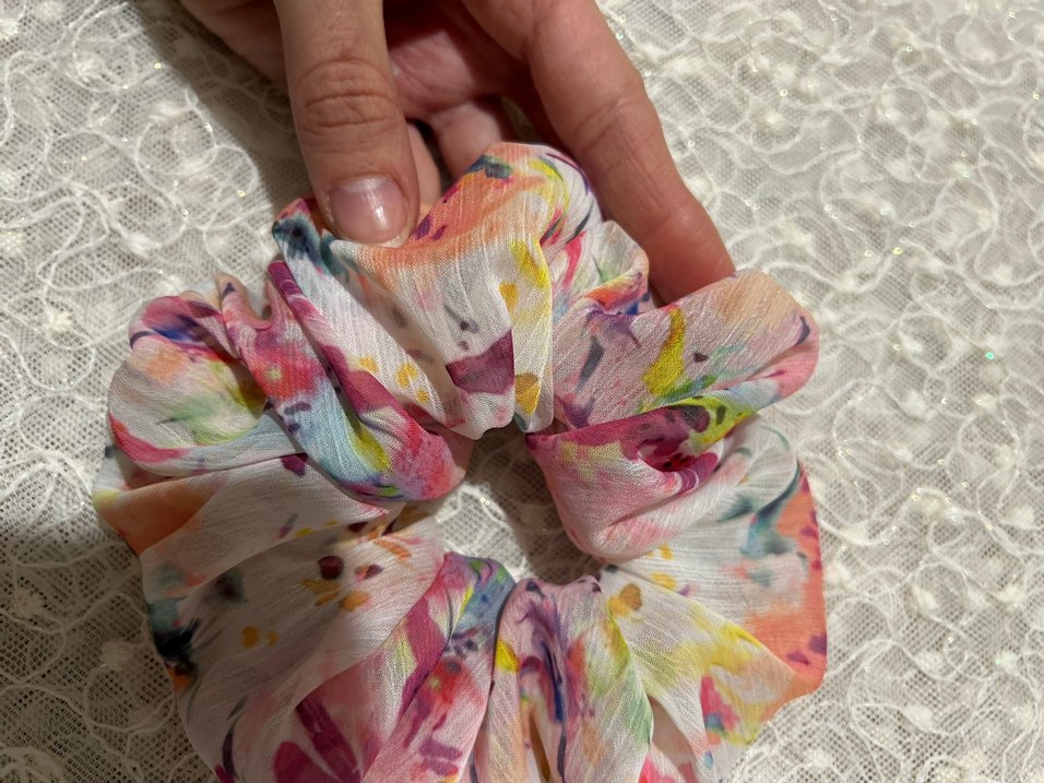 Renkli Fırfırlı Bohem Kadın Saç Tokası - Görsel 2