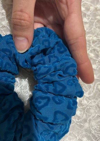 Mavi Fırfırlı Bohem Saç Tokası - Görsel 2