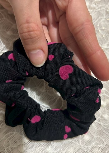 Siyah Elastik Renkli Desenli Saç Tokası - Görsel 2