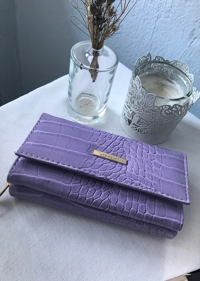 Mor kadın cüzdan polo - Görsel 2