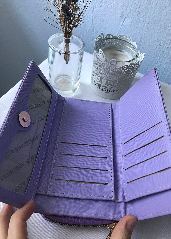 Mor kadın cüzdan polo - Görsel 3
