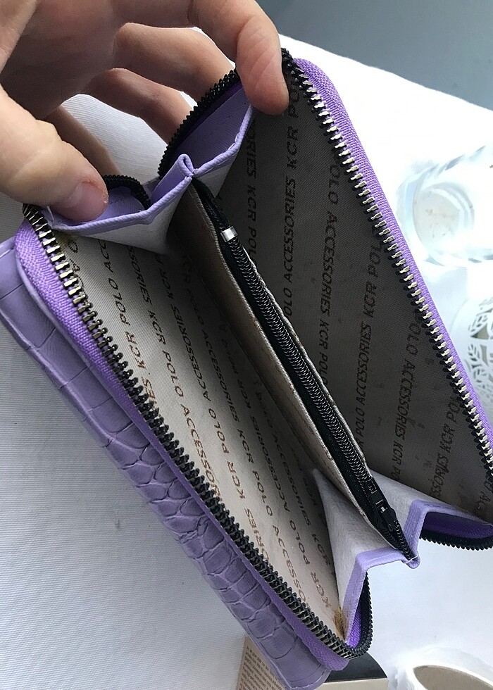 Mor kadın cüzdan polo - Görsel 4