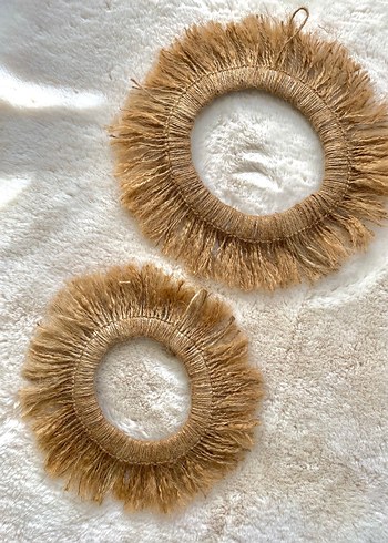 Bohem Tarzda El Yapımı Hasır Duvar Süsü - Görsel 2