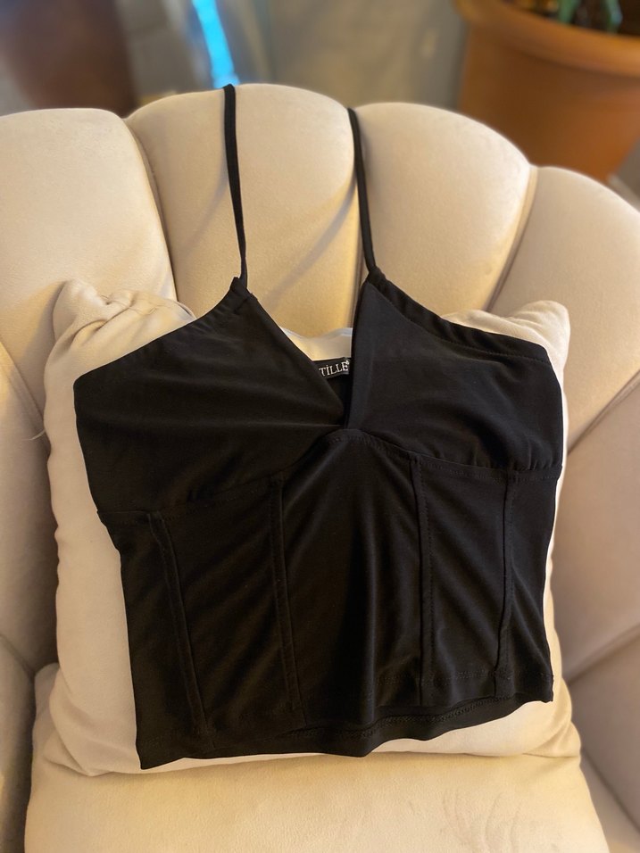 Siyah V Yakalı Kadın Büstiyer - Görsel 2