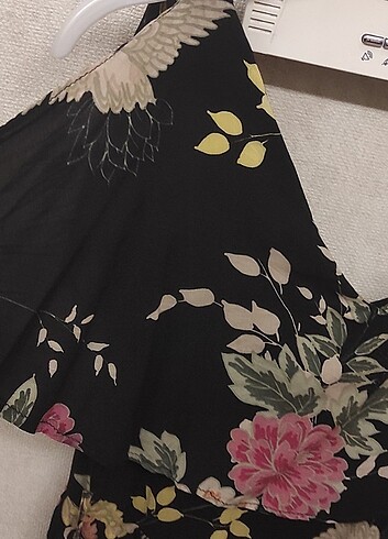 s Beden Batik çiçek desenli elbise