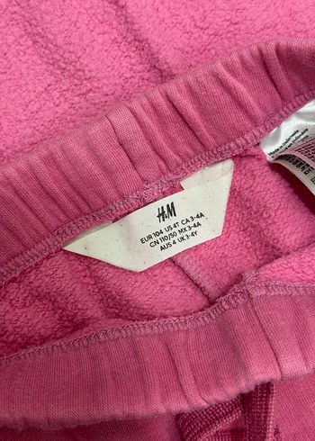 4 Yaş Beden H&M Pembe Kapüşonlu Fermuarlı Eşofman Takımı
