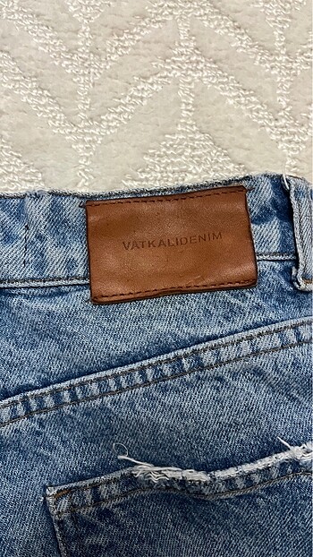 34 Beden mavi Renk vatkalı wide leg jean