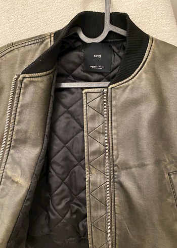 Mango deri ceket - Görsel 6