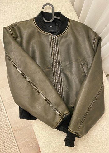 Mango deri ceket - Görsel 4