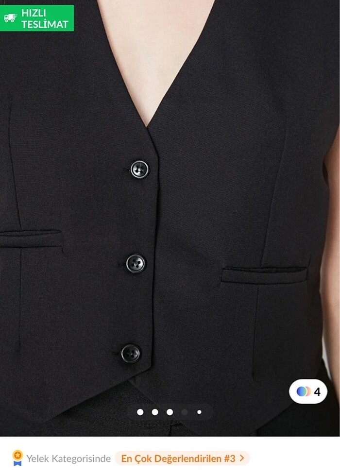 Milla siyah yelek - Görsel 2