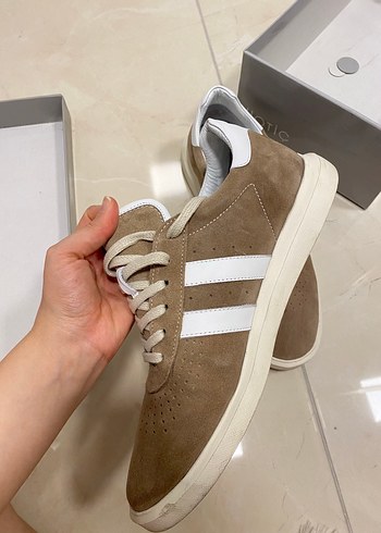 Bej Süet Erkek Spor Ayakkabı - Görsel 4