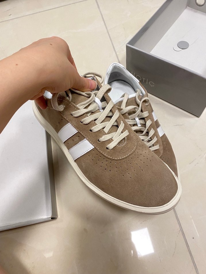 Bej Süet Erkek Spor Ayakkabı - Görsel 3