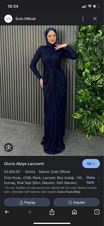 Gloria abiye Fatma kılıç