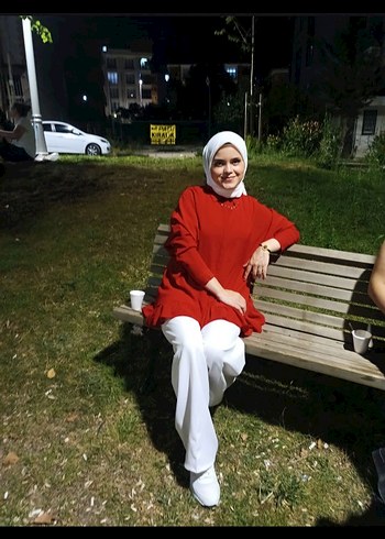 40 Beden kırmızı Renk Uzun Kollu Kırmızı Salaş Tunik