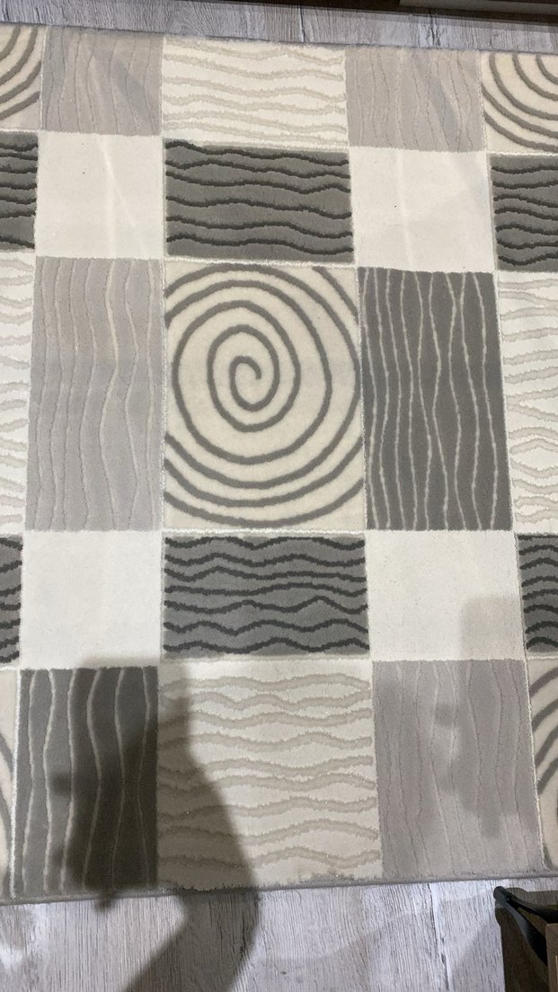 Gri soyut desenli merinoz halı 200/100 - Görsel 2