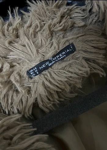 Kahverengi Uzun Kadın Suni Kürk Ceket - Görsel 4