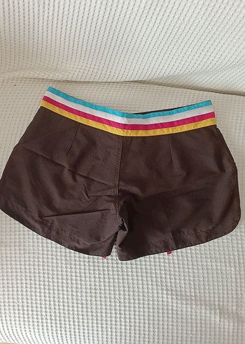 m Beden Kelebek Nakışlı Kahverengi Şort