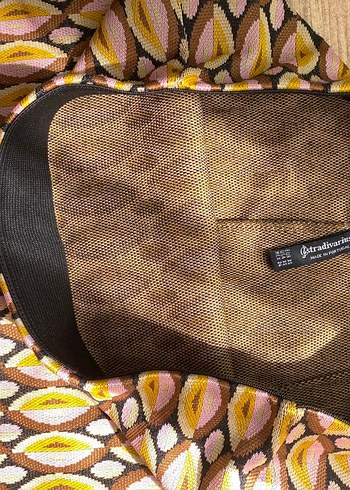 Stradivarius desenli çok renkli etek