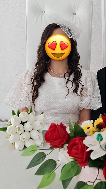 m Beden beyaz Renk Nikah elbisesi