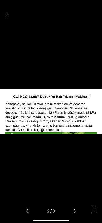 Kiwi Kiwi Halı ve koltuk yıkama makinesi