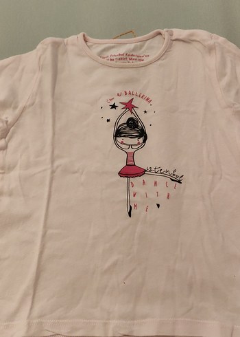 Kız Çocuk Pembe kısa Kollu Baskılı Tişört - Görsel 2