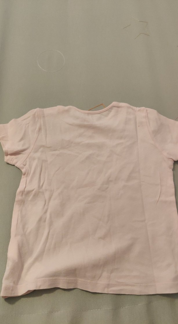 Kız Çocuk Pembe kısa Kollu Baskılı Tişört - Görsel 5