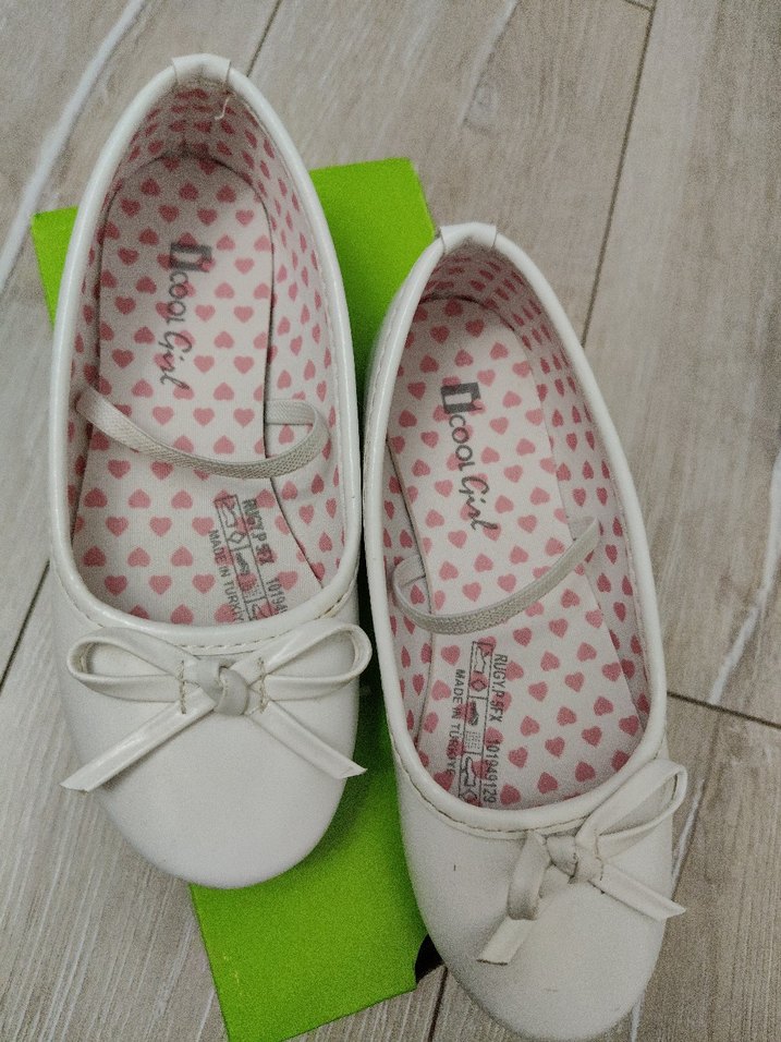 Kız Çocuk Beyaz Fiyonklu Babet Ayakkabı - Görsel 4