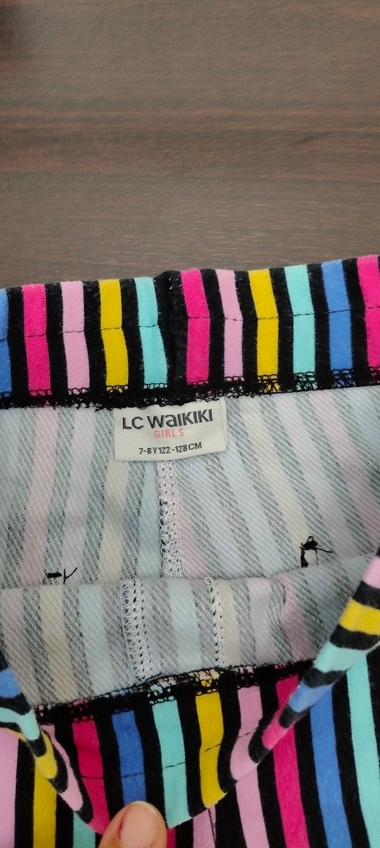 Renkli Çizgili kız çocuk tayt - Görsel 3