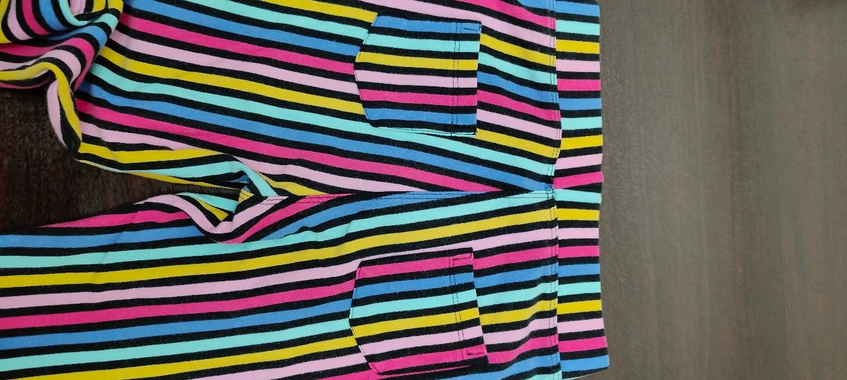 Renkli Çizgili kız çocuk tayt - Görsel 5