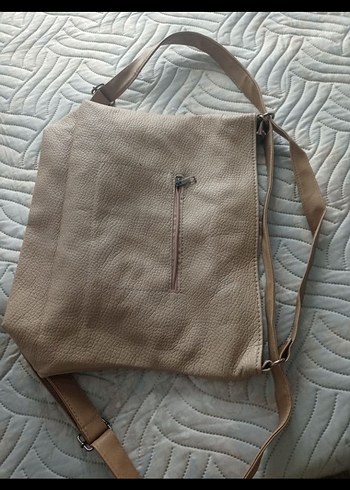flo marka bej deri çanta - Görsel 3