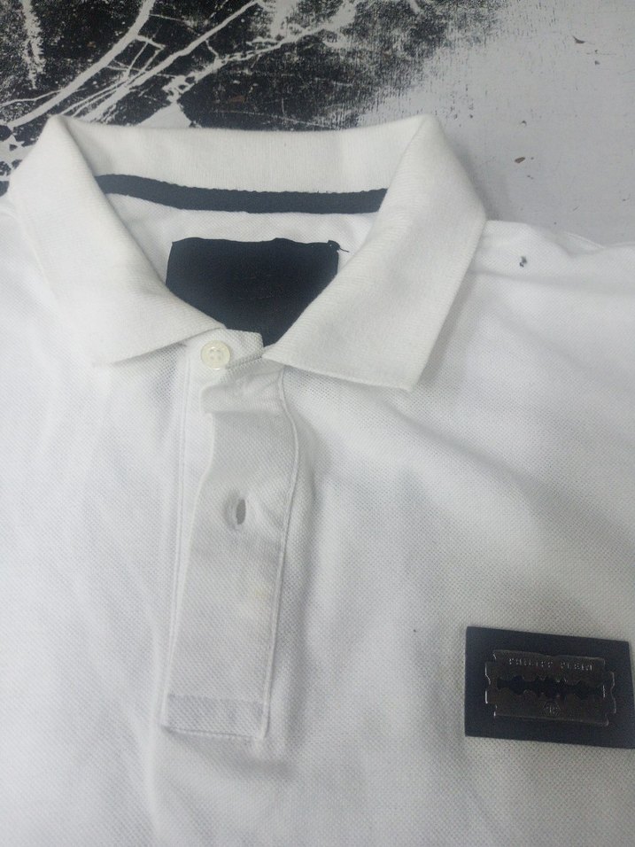 Beyaz Pamuklu Polo Tişört - Görsel 2