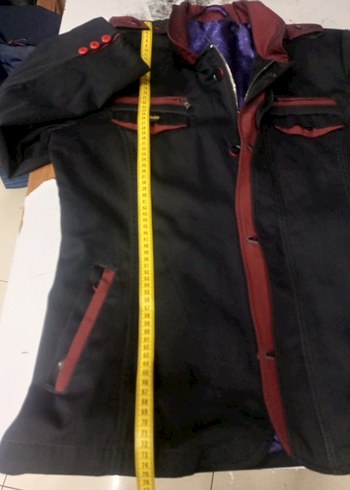 Düğmeli Siyah Erkek Midi Ceket - Görsel 3