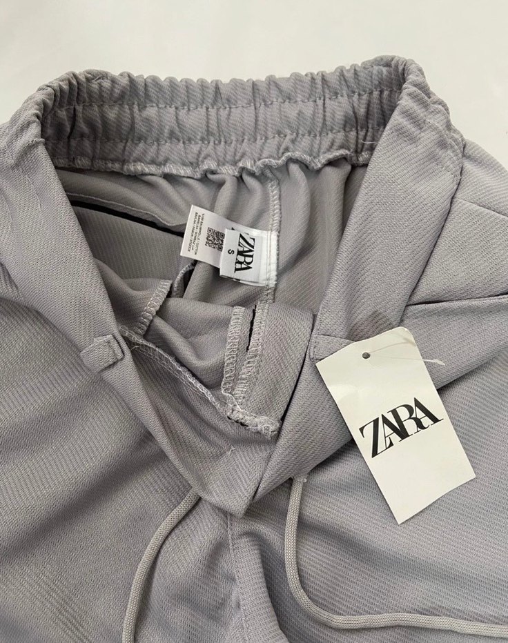 Gri Zara ErkekRahat Kesim Kumaş Pantolon - Görsel 2