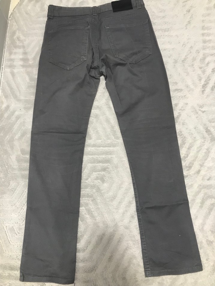 Gri Erkek Denim Kumaş Pantolon - Görsel 3