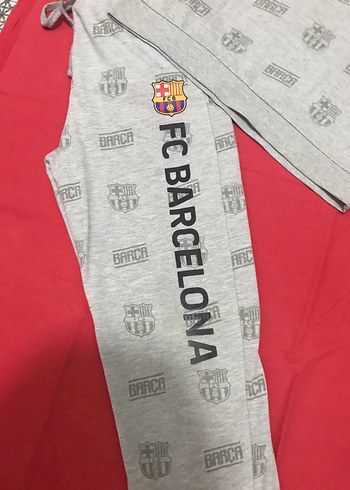 11-12 Yaş Beden FC Barcelona Gri Erkek çocuk Eşofman Takımı