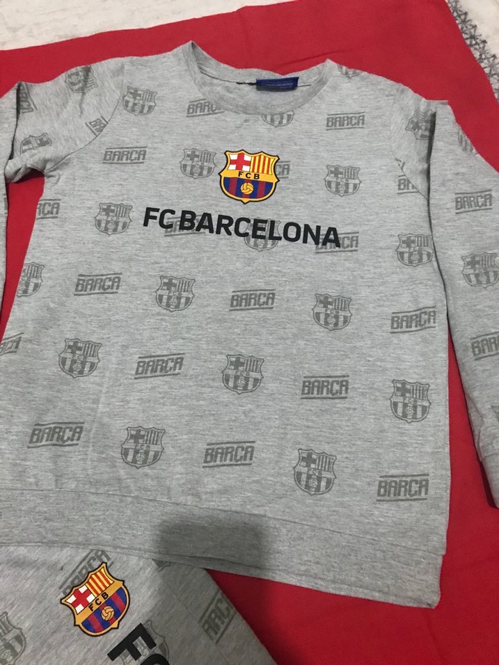 FC Barcelona Gri Erkek çocuk Eşofman Takımı - Görsel 2