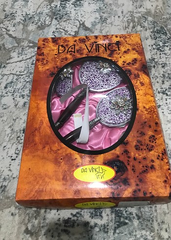 diğer Beden Da Vinci Kadın Ayna ve tarak çeyiz Seti