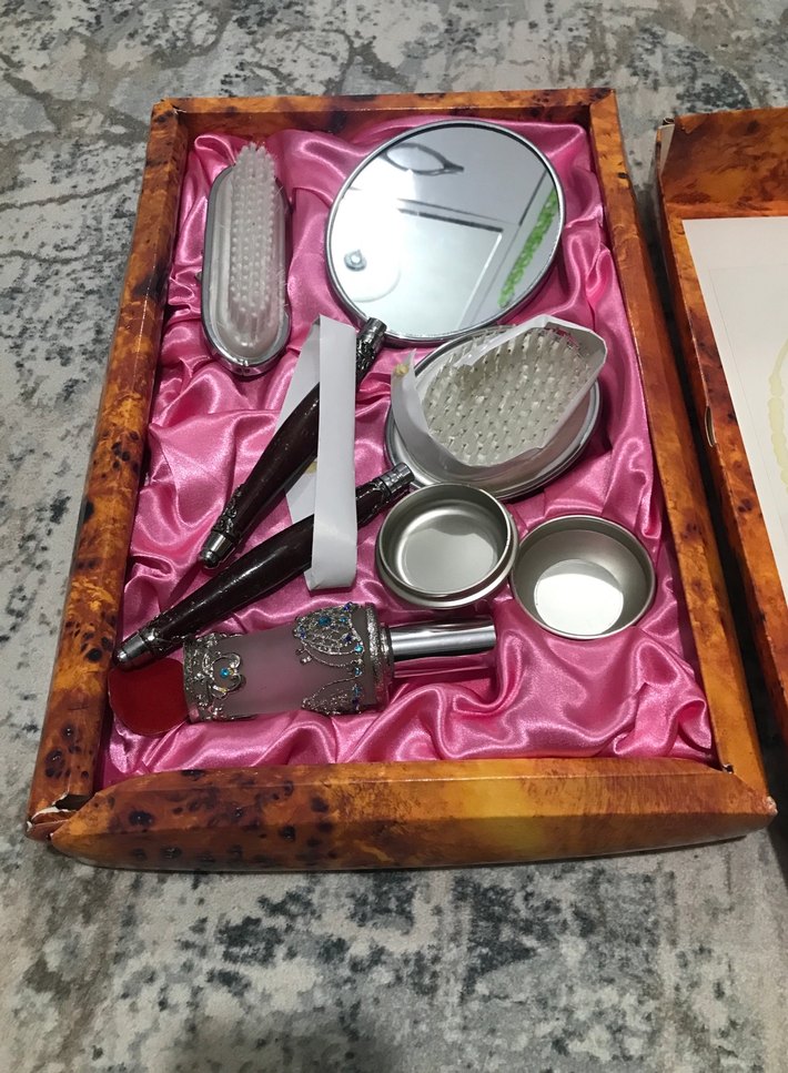 Da Vinci Kadın Ayna ve tarak çeyiz Seti - Görsel 2