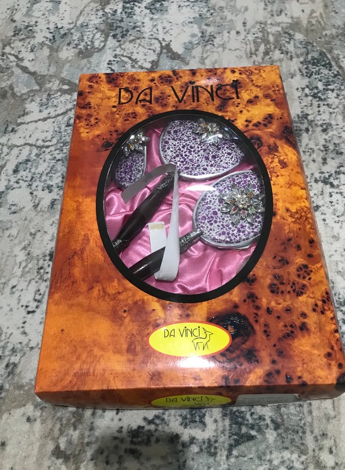 Da Vinci Kadın Ayna ve tarak çeyiz Seti - Görsel 3