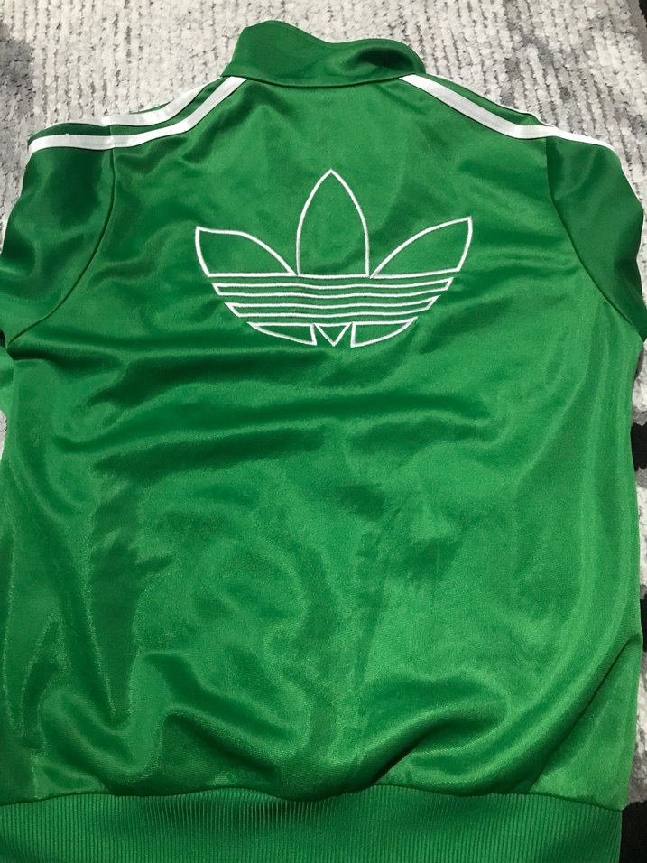Erkek Yeşil Adidas Fermuarlı Spor Ceket - Görsel 2