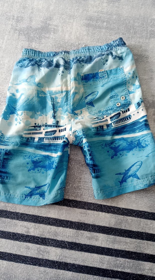 Mavi Erkek Çocuk Desenli mayo - Görsel 2