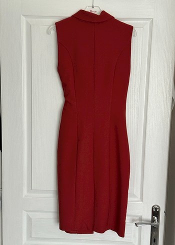 Kiremit renkli zara anvelop elbise - Görsel 3